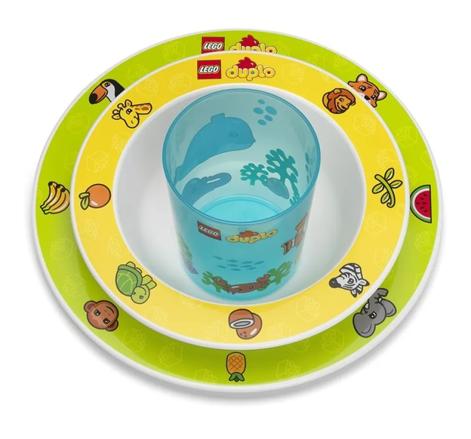 LEGO Duplo 3 Piece Tableware Set New