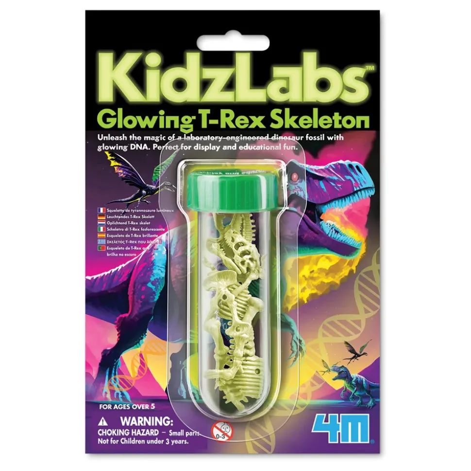4M - Kidzlabs - Glowing T-Rex Skeleton Hot