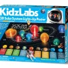 4M Kidz Labs 3D Solar System Light-Up Poster New