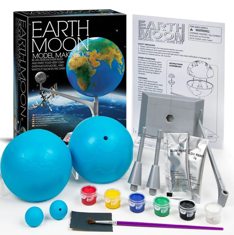 4M Kidz Labs Earth Moon Model Making Kit New