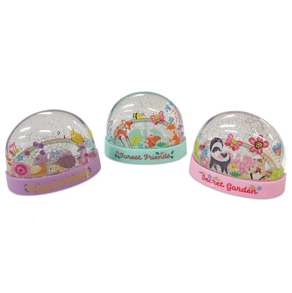 4M Kidzmaker Mini Glitter Rainbow Water Domes New