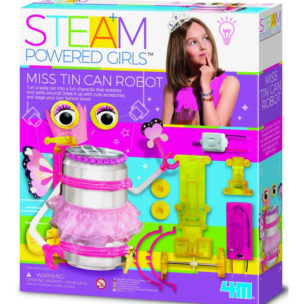 4M Steam Powered Kids Ms Tin Can Robot Hot