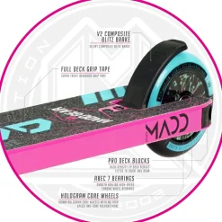 MADD Gear Kick Howler Stunt Scooter Pink/Teal Clearance