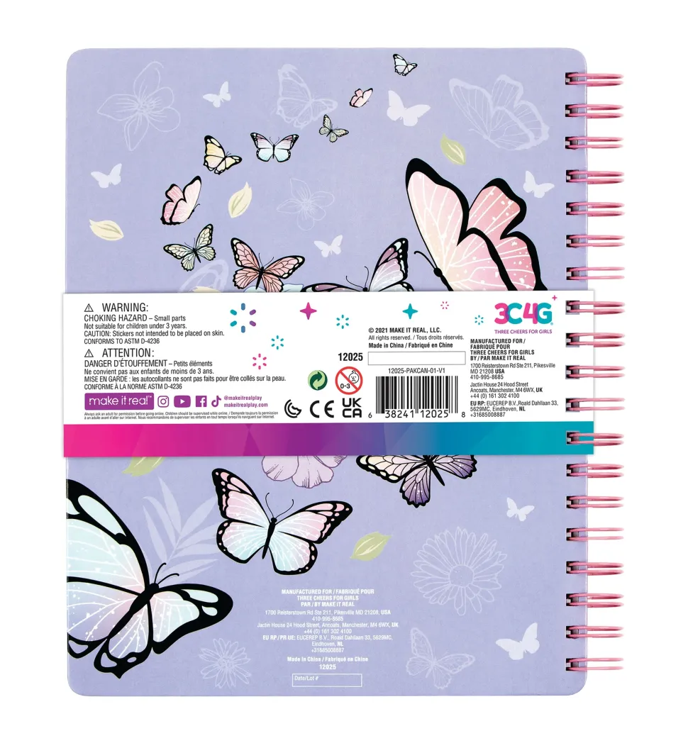 3C4G Make It Real Three Cheers For Girls Butterfly All-In-1 Sketching Set Fashion
