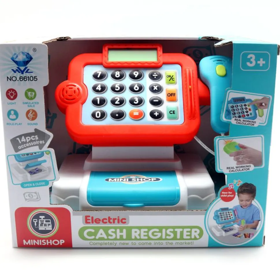 Toyworld NZ Minishop Electric Cash Register With 14 Accessories Hot