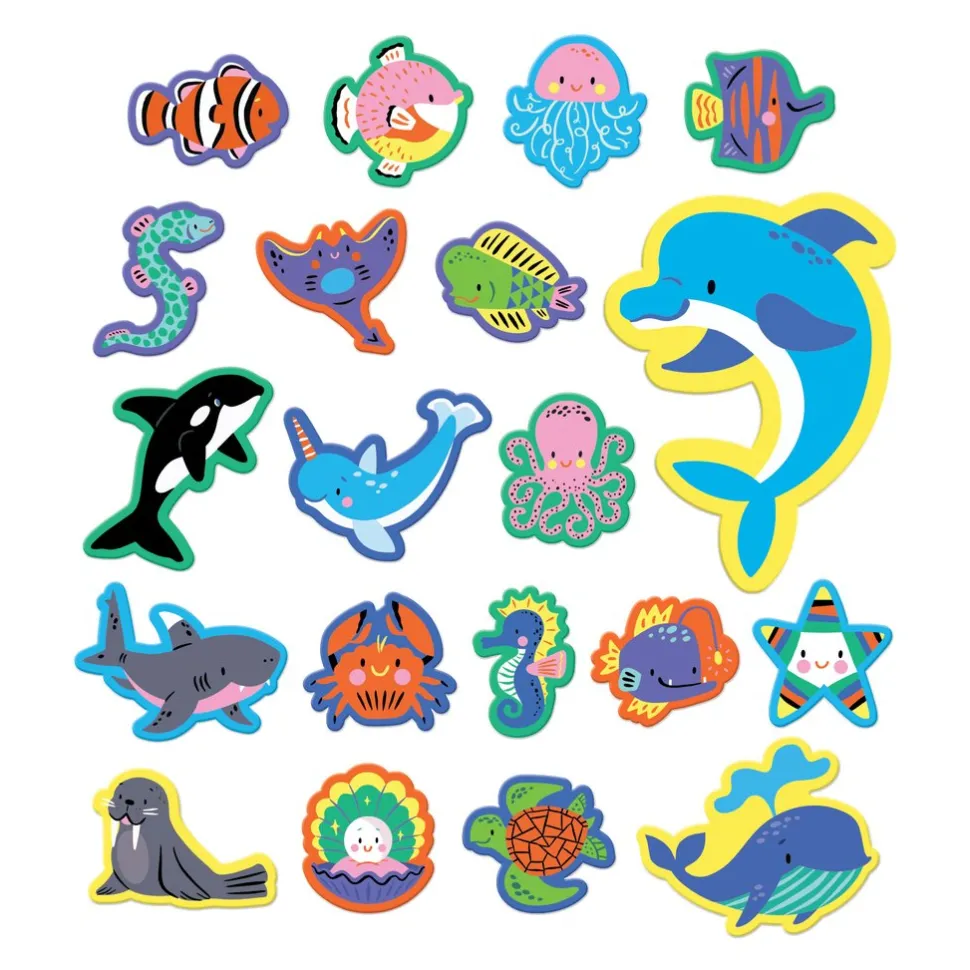 Mudpuppy Mud Puppy Ocean Life Stickable Bath Shapes Best Sale