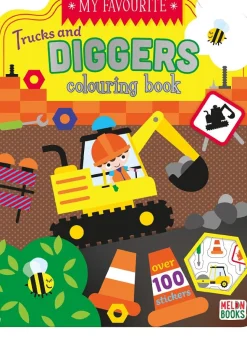 Toyworld NZ My Favourite Trucks And Diggers Colouring Book Clearance