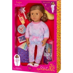 Our Generation 18 Inch Deluxe Pajama Doll With Book Luna Outlet