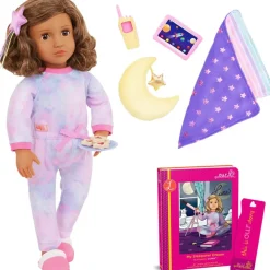 Our Generation 18 Inch Deluxe Pajama Doll With Book Luna Outlet