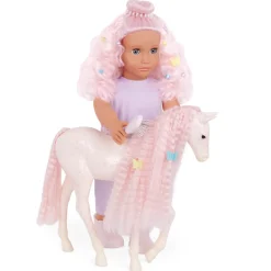 Our Generation 18 Inch Hair Play Doll With Pet Foal Elara Fashion