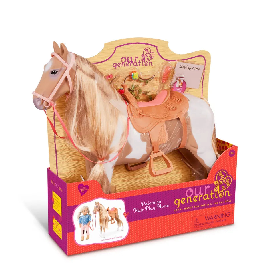 Our Generation Horse 20 Inch Hair Play - Palomino Discount