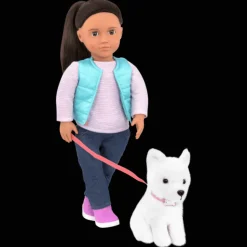 Our Generation 18Inch(45cm) Professional Doll Cassie The Dog Trainer With Pet Dog Best