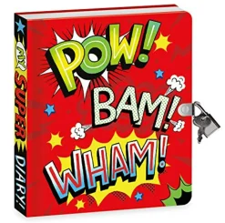Toyworld NZ Peaceable Kingdom Lockable Diary: Superhero Hot