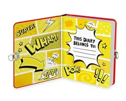 Toyworld NZ Peaceable Kingdom Lockable Diary: Superhero Hot
