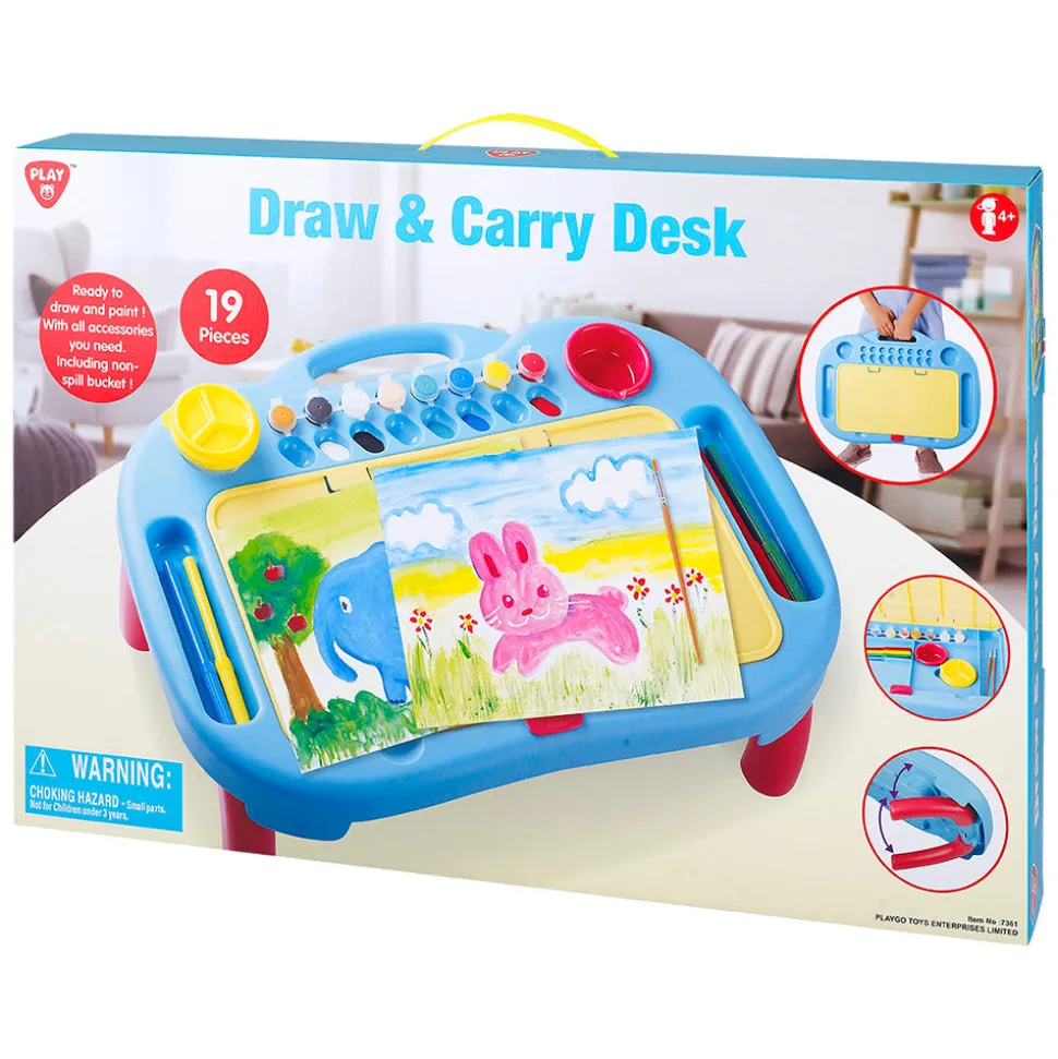 Playgo Toys Ent Ltd Playgo Toys Ent. Ltd. Draw & Carry Desk 19 Pieces Flash Sale