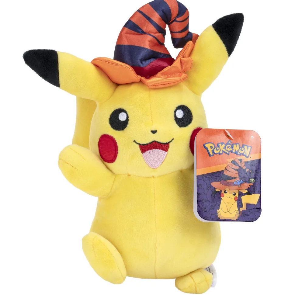 Pokemon Halloween 20cm Plush Pikachu Wearing Witches Hat Flash Sale