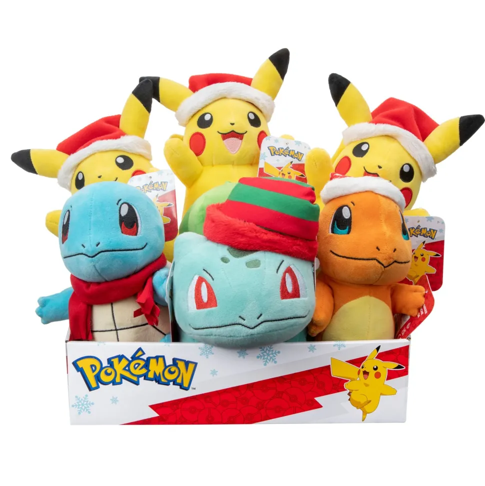Pokemon Seasonal Holiday 8 Inch Plush - Pikachu With Santa Hat Cheap