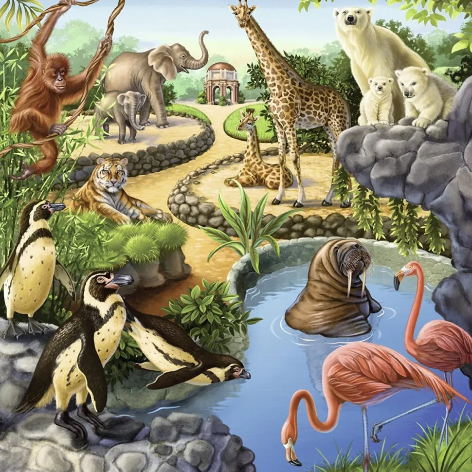 Ravensburger Forest Zoo & Pets 3x49 Piece New