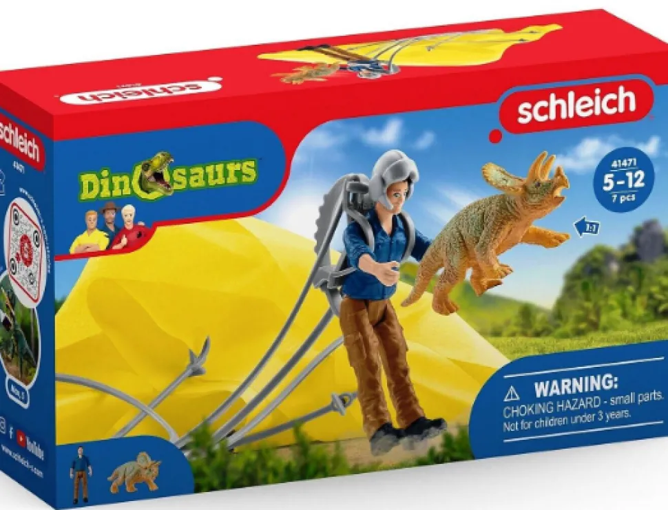 Schleich Dinosaurs Parachute Rescue New