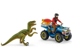 Schleich Dinosaurs Quad Escape From Velociraptor Set Fashion