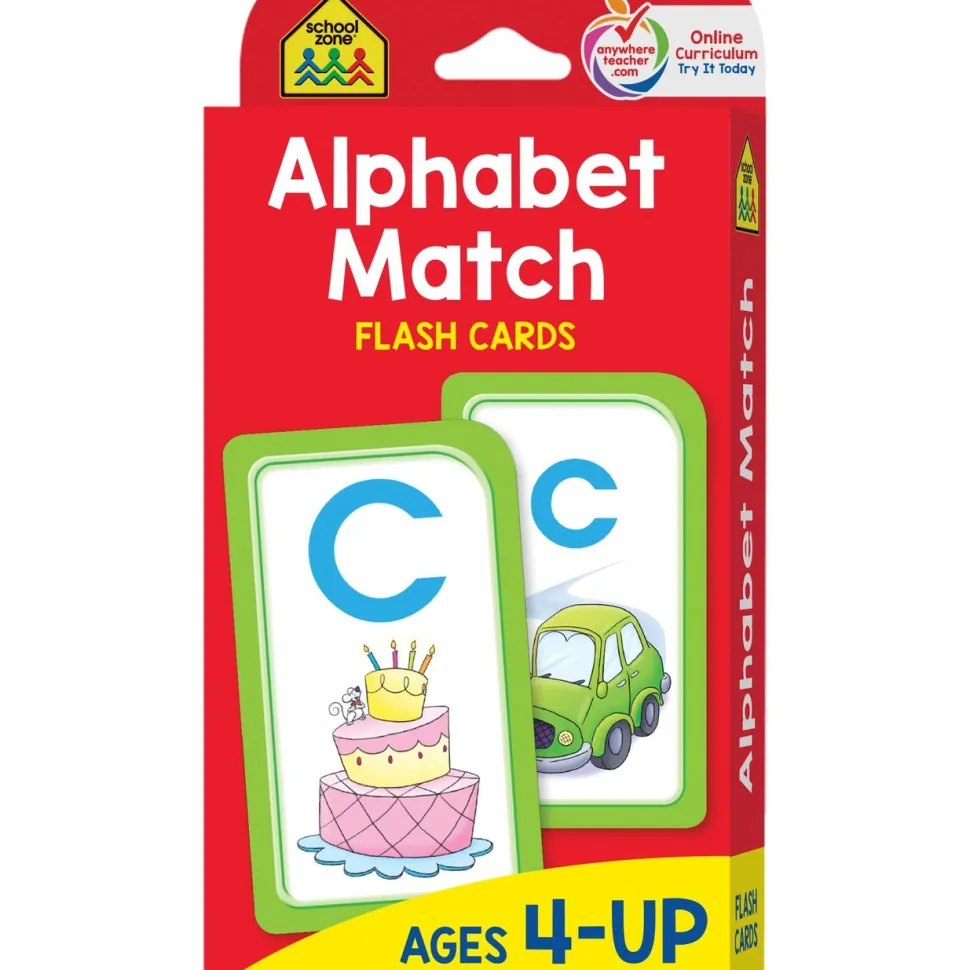 School Zone Flash Cards Alphabet Match New