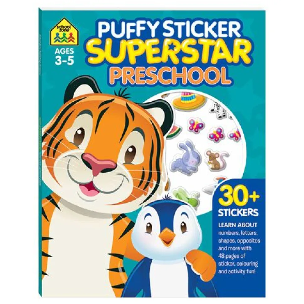 School Zone Puffy Sticker Superstar: Preschool Store