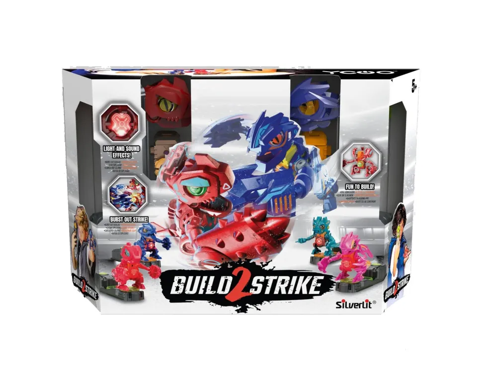 Silverlit : Ycoo Build 2 Strike Battle Pack Red Vs Blue Hot