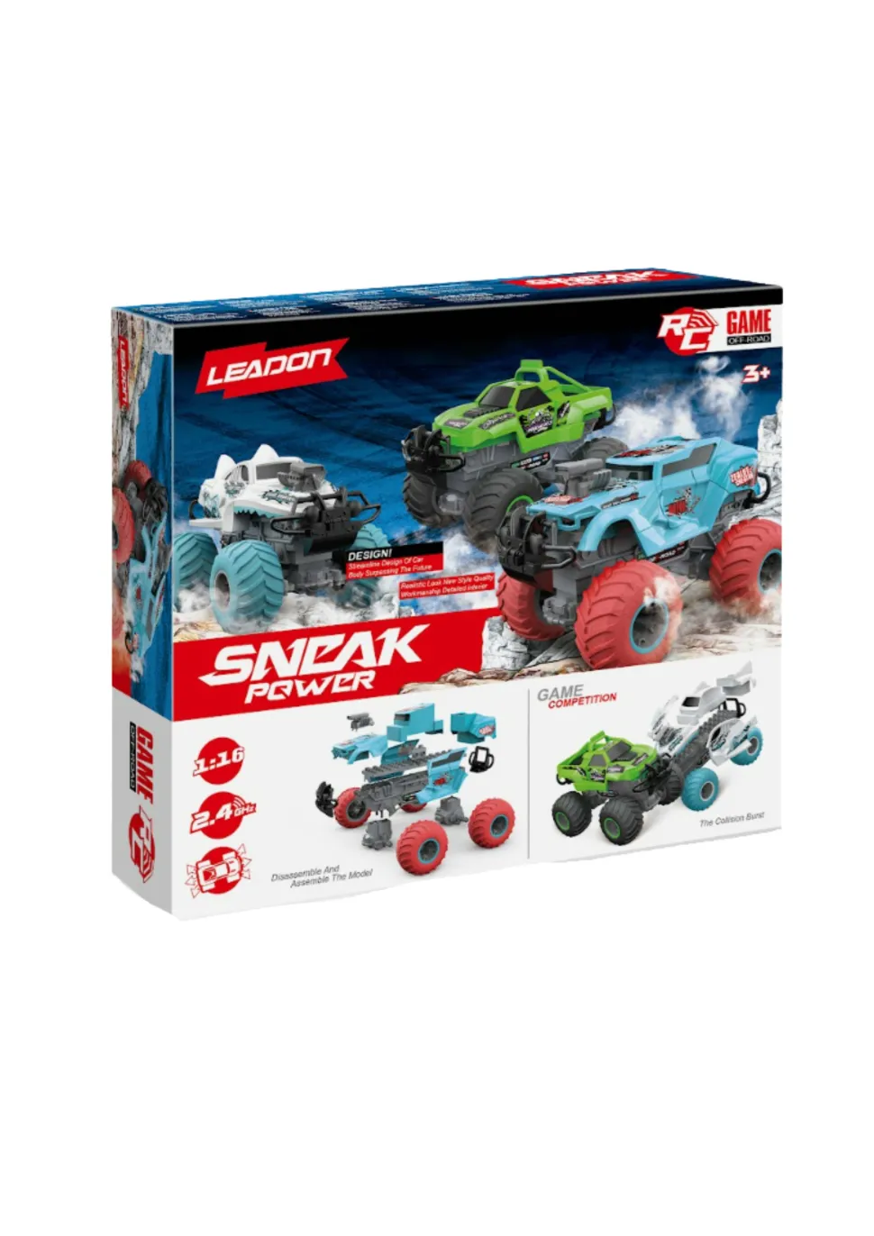 Toyworld NZ Sneak Power 1:16 Remote Control Large Wheeled Cross Country Collision Burst Vehicle Green Cheap