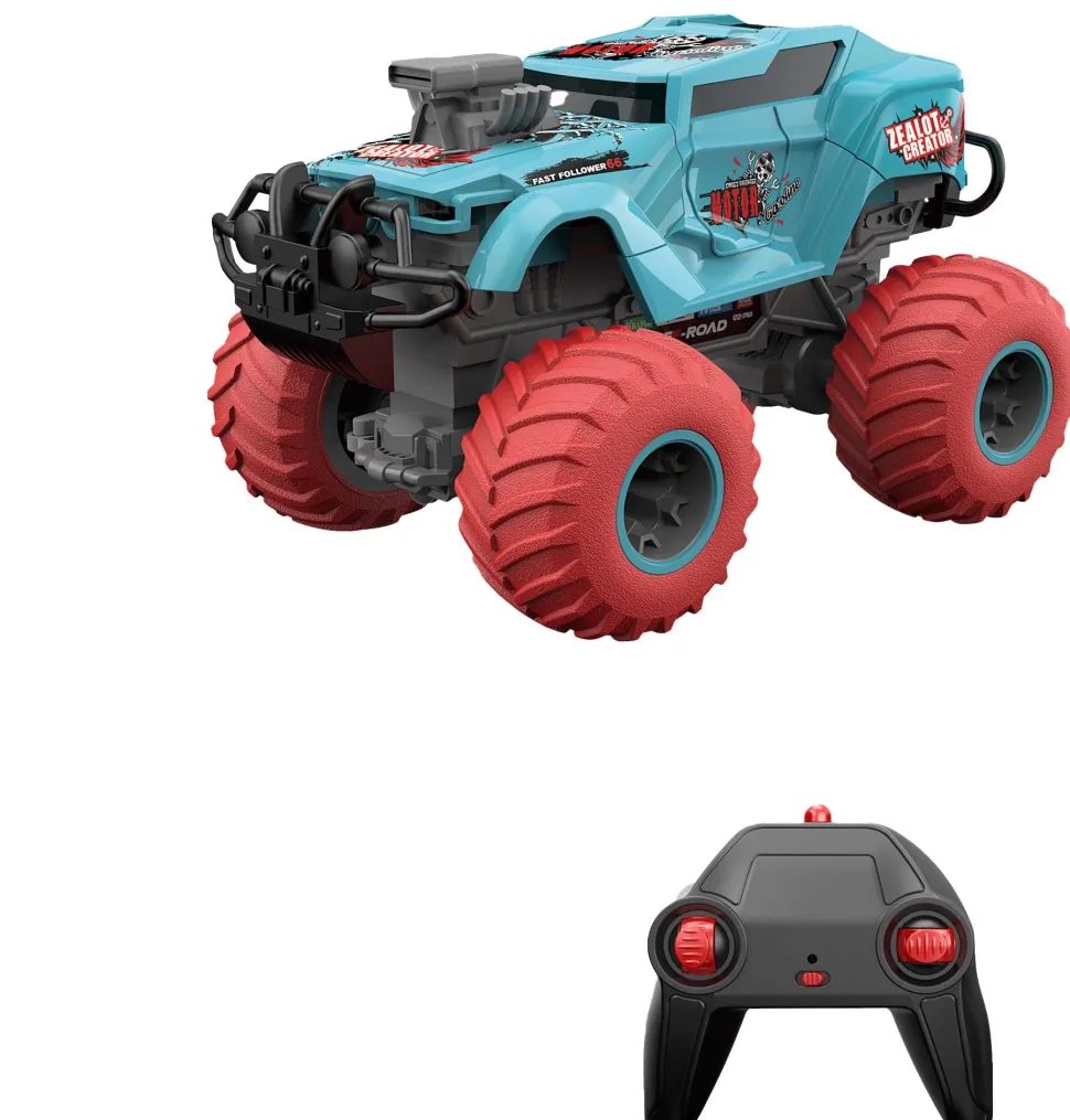 Toyworld NZ Sneak Power 1:16 Remote Control Large Wheeled Cross Country Collision Burst Vehicle Blue Best