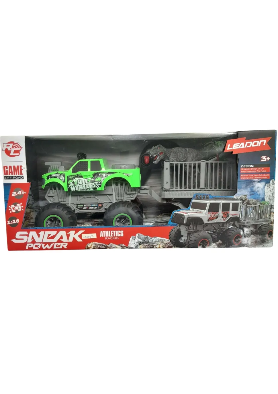 Toyworld NZ Sneak Power Remote Control Large Wheeled Off-Road Green Vehicle With Trailer And Accessories New