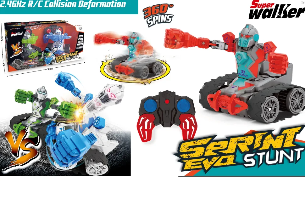 Toyworld NZ SPRINT EVO STUNT REMOTE CONTROL BOXING ROBOTS ASSORTED STYLES Flash Sale