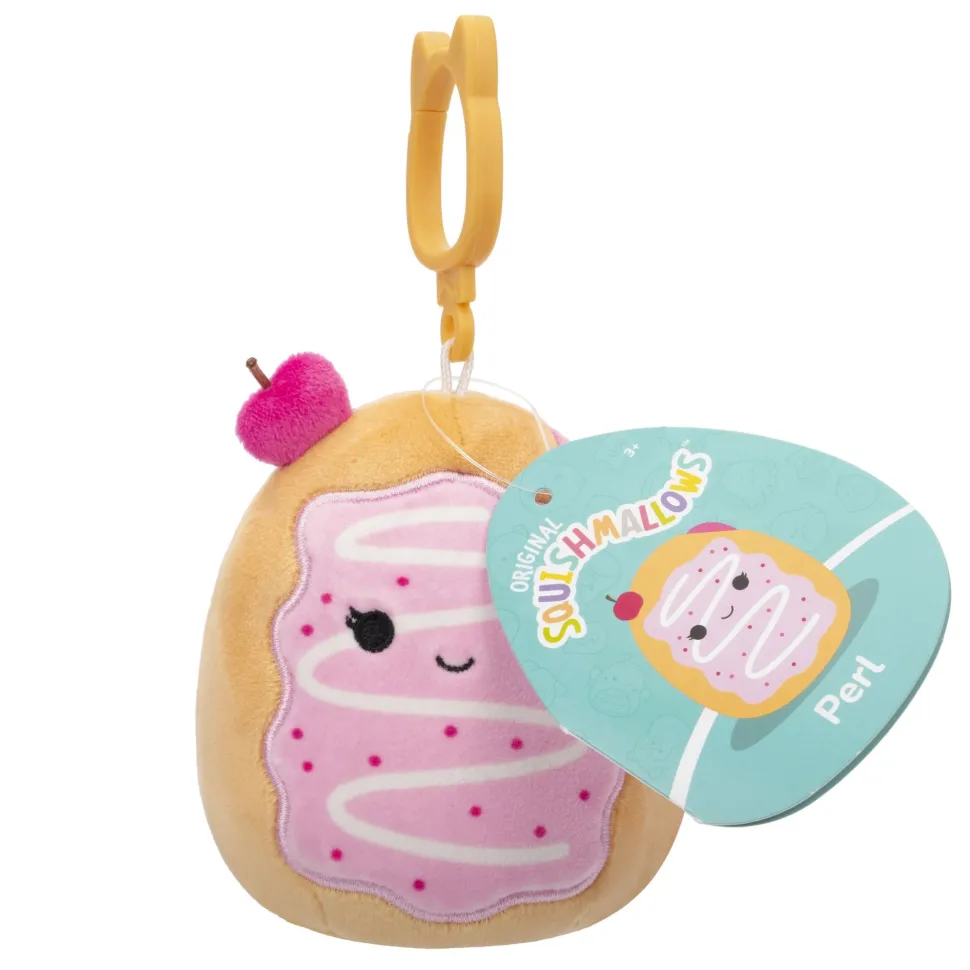 Squishmallows 3.5 Inch Plush Clip-On S20 Perl Pink Cherry Toaster Store