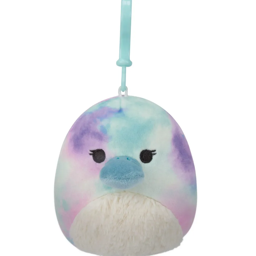 Squishmallows 3.5 Inch Plush Clip-On Mitch The WateRColor Tie-Dye Platypus Store