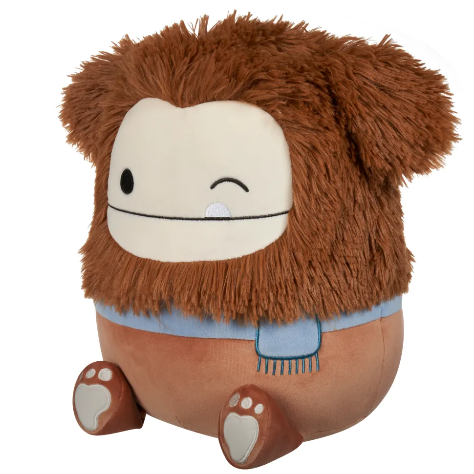 Squishmallows 12 Inch Plush S20 Benny Winking Brown Bigfoot With Scarf Flash Sale