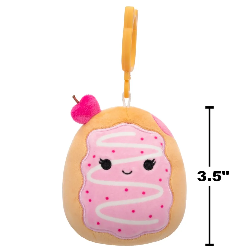 Squishmallows 3.5 Inch Plush Clip-On S20 Perl Pink Cherry Toaster Store