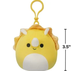 Squishmallows 3.5 Inch Plush Clip-On Lancaster The Yellow Triceratops Cheap