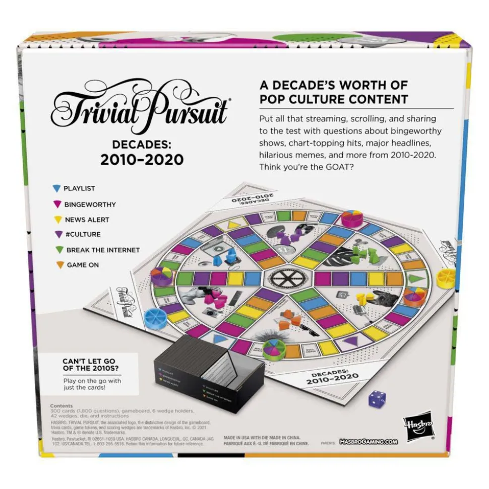 Hasbro Gaming Trivial Pursuit Decades 2010 To 2020 Hot