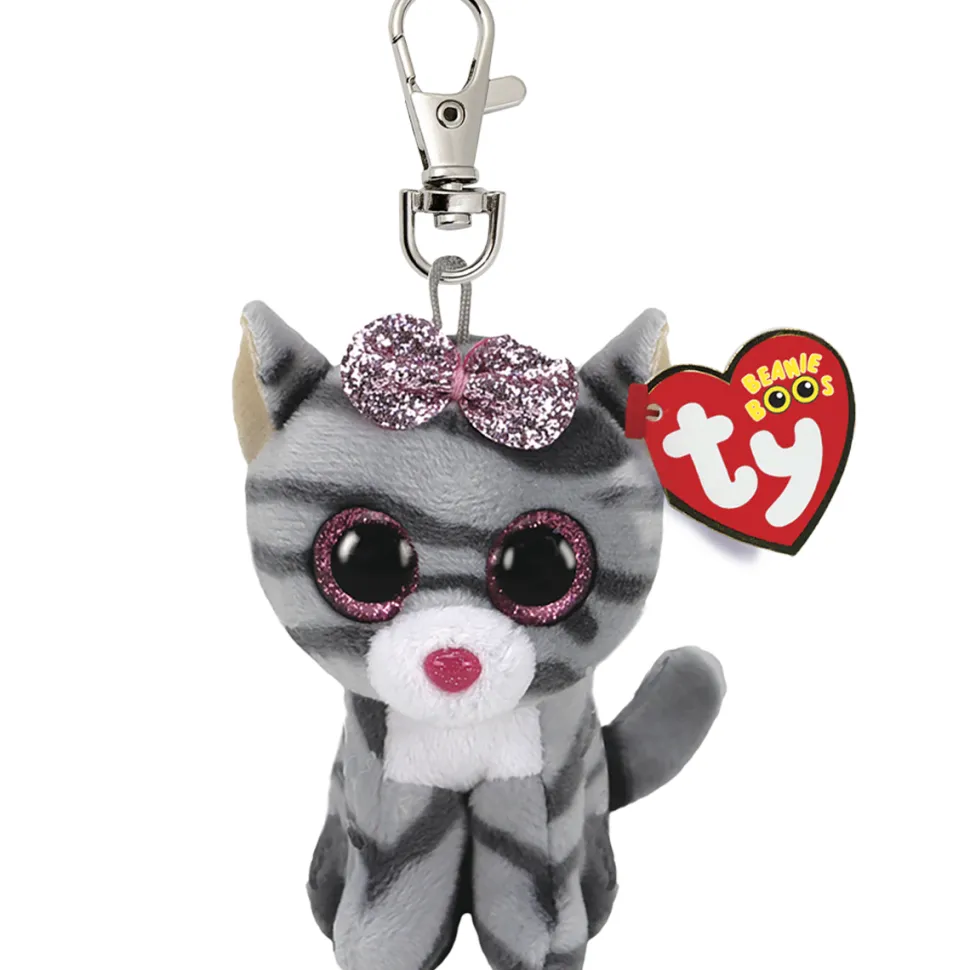 Ty Beanies Ty Beanie Boo Clip - Kiki Grey Striped Cat Best