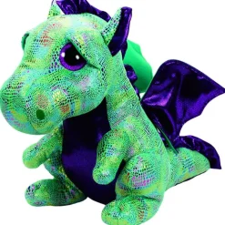 Ty Beanies Ty Beanie Boo Large - Cinder Green Dragon New