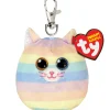 Ty Beanies Ty Squishy Beanies Clip - Heather Pastel Striped Cat Clearance