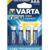 Varta High Energy Alkaline AAA Battery 4 Pack Clearance