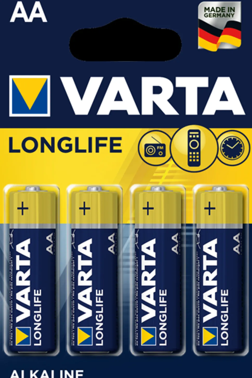 Varta Longlife AA Alkaline Battery 4 Pack Discount