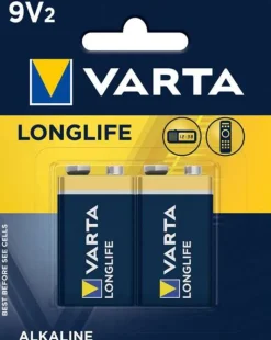 Varta Longlife 9V Alkaline Battery 2 Pack Sale