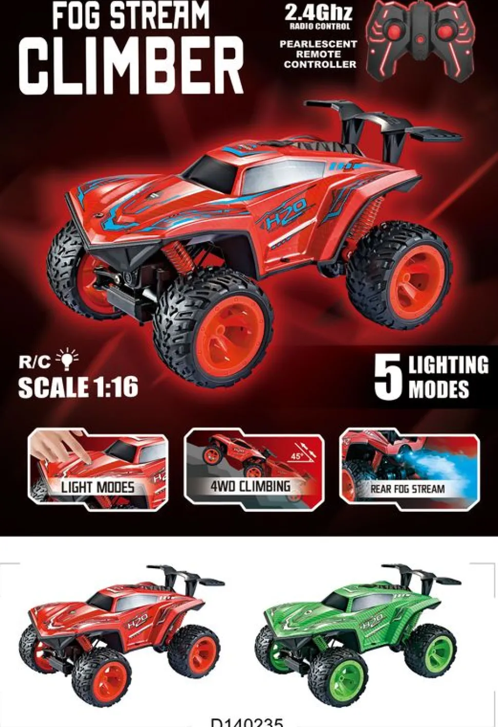 Toyworld NZ 1:12 4WD Fog Stream Climber Vehicle Assorted Styles Fashion