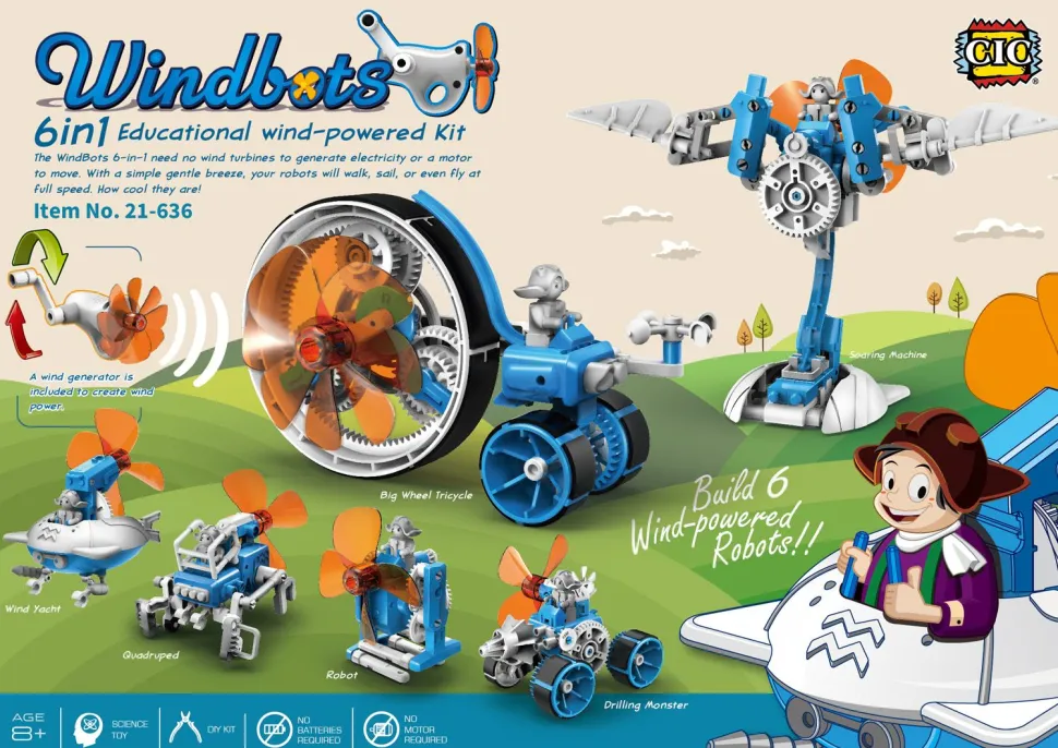 Toyworld NZ Windbots 6 In 1 Educational Wind-Powered Kit Outlet