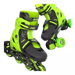 Yvolution Neon 2In1 Combo Skates Black Green Size 12-2 Best Sale