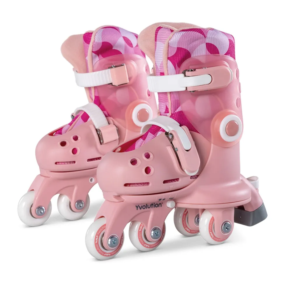 Yvolution Twista Skates Pink Size 7J - 11J Hot