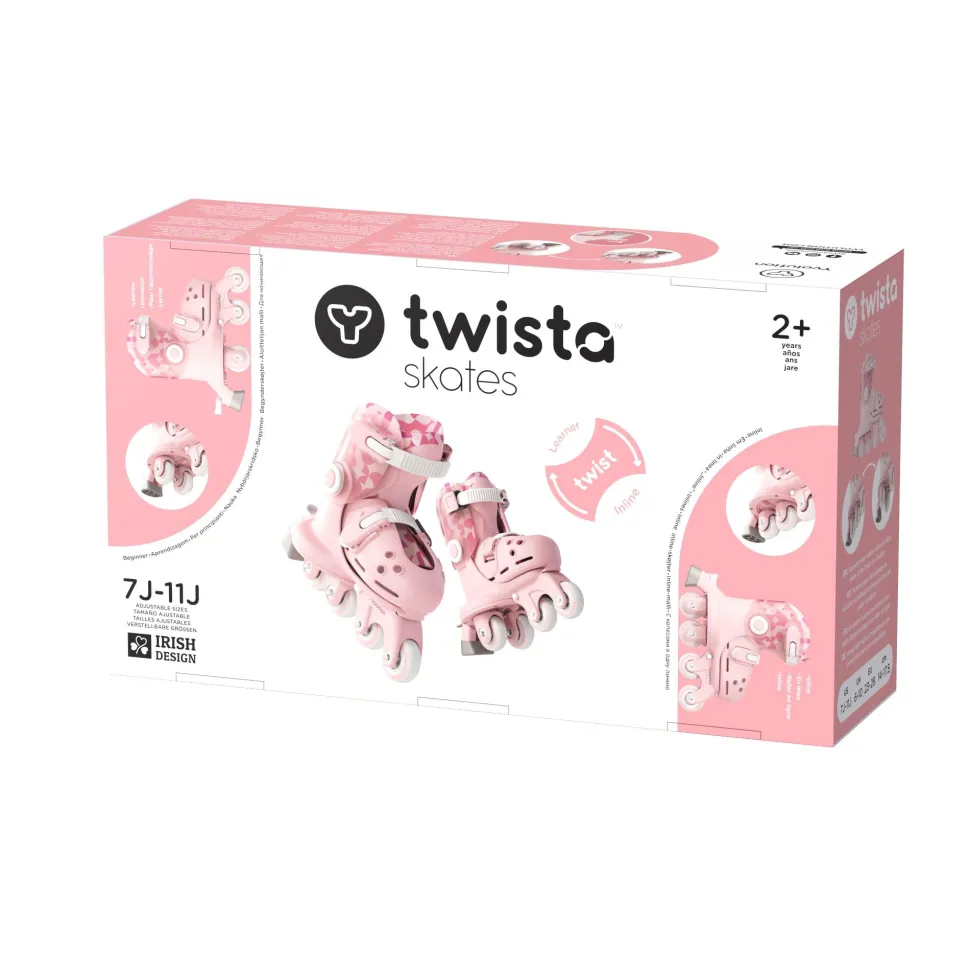 Yvolution Twista Skates Pink Size 7J - 11J Hot