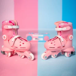 Yvolution Twista Skates Pink Size 7J - 11J Hot