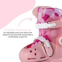 Yvolution Twista Skates Pink Size 7J - 11J Hot
